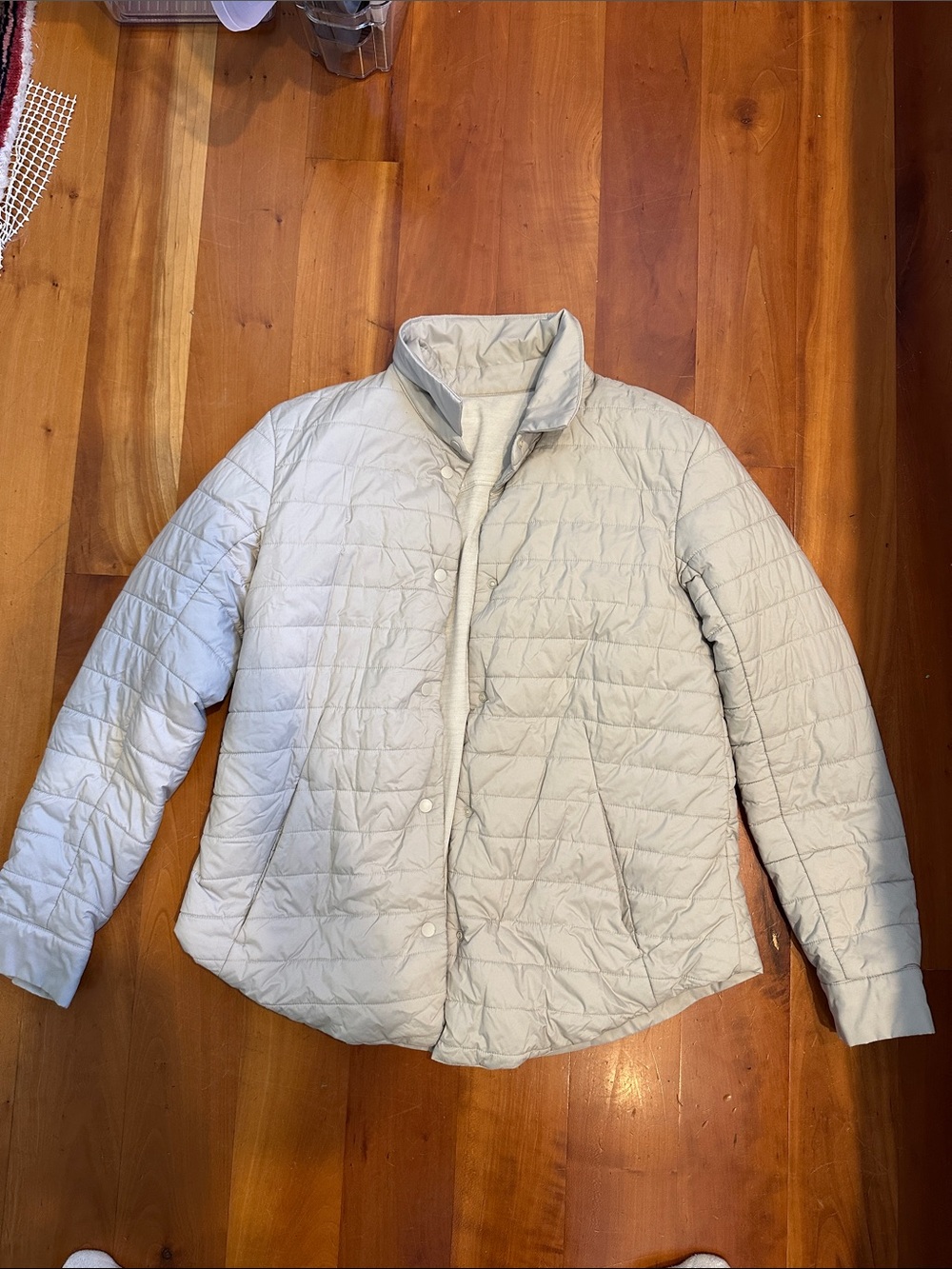 Light Gray Quilted Puffer Jacket